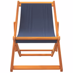 VidaXL 3214492 chaise d'extérieur Terrace Siège rembourré Eucalyptus, Polyester Bleu - Vue supplémentaire 4