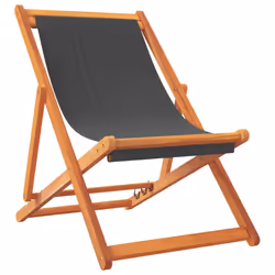 VidaXL 3214493 chaise d'extérieur Terrace Siège rembourré Eucalyptus, Polyester Gris