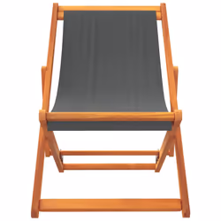 VidaXL 3214493 chaise d'extérieur Terrace Siège rembourré Eucalyptus, Polyester Gris - Vue supplémentaire 4
