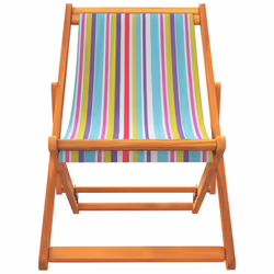 VidaXL 3214494 chaise d'extérieur Terrace Siège rembourré Eucalyptus, Polyester Multicolore - Vue supplémentaire 4