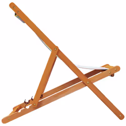 VidaXL 3214494 chaise d'extérieur Terrace Siège rembourré Eucalyptus, Polyester Multicolore - Vue supplémentaire 5