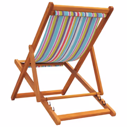 VidaXL 3214494 chaise d'extérieur Terrace Siège rembourré Eucalyptus, Polyester Multicolore - Vue supplémentaire 6