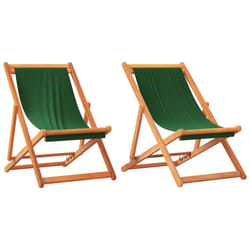 VidaXL 3214496 chaise d'extérieur Terrace Siège rembourré Eucalyptus, Polyester Vert