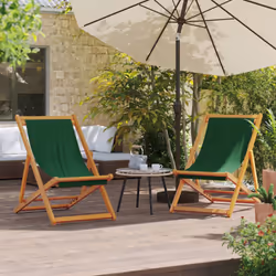 VidaXL 3214496 chaise d'extérieur Terrace Siège rembourré Eucalyptus, Polyester Vert