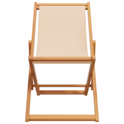 VidaXL 3214498 chaise d'extérieur Terrace Eucalyptus, Polyester Beige - Vue supplémentaire 4