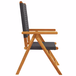 VidaXL 3214520 chaise d'extérieur Terrace Siège rembourré Bois d'acacia, Polyuréthane Noir - Vue supplémentaire 5