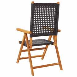 VidaXL 3214521 chaise d'extérieur Terrace Siège rembourré Bois d'acacia, Polyuréthane Noir - Vue supplémentaire 6