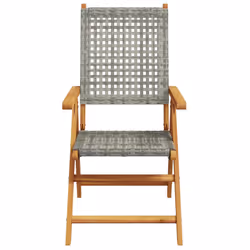 VidaXL 3214523 chaise d'extérieur Terrace Siège rembourré Bois d'acacia, Polyuréthane Gris - Vue supplémentaire 4