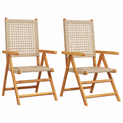 VidaXL 3214526, Terrace, Siège rembourré, Bois d'acacia, Polyuréthane, Beige, 110 kg, 570 mm