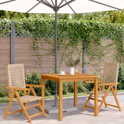 VidaXL 3214526 chaise d'extérieur Terrace Siège rembourré Bois d'acacia, Polyuréthane Beige