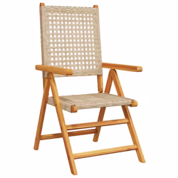 VidaXL 3214526 chaise d'extérieur Terrace Siège rembourré Bois d'acacia, Polyuréthane Beige - Vue supplémentaire 4