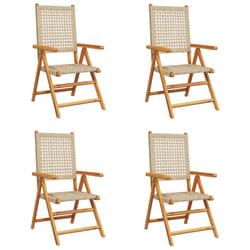 VidaXL 3214527 chaise d'extérieur Terrace Siège rembourré Bois d'acacia, Polyuréthane Beige