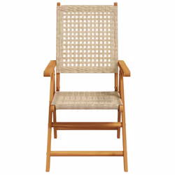 VidaXL 3214528 chaise d'extérieur Terrace Siège rembourré Bois d'acacia, Polyuréthane Beige - Vue supplémentaire 4