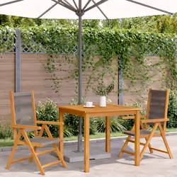 VidaXL 3214532 chaise d'extérieur Terrace Siège rembourré Bois d'acacia, Polypropylène (PP) Gris
