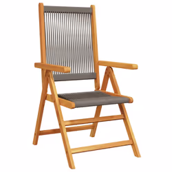 VidaXL 3214533 chaise d'extérieur Terrace Siège rembourré Bois d'acacia, Polypropylène (PP) Gris
