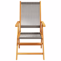 VidaXL 3214533 chaise d'extérieur Terrace Siège rembourré Bois d'acacia, Polypropylène (PP) Gris - Vue supplémentaire 4