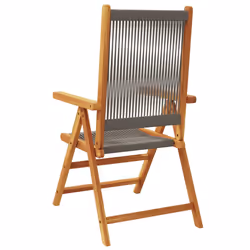 VidaXL 3214533 chaise d'extérieur Terrace Siège rembourré Bois d'acacia, Polypropylène (PP) Gris - Vue supplémentaire 6