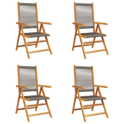 VidaXL 3214534 chaise d'extérieur Terrace Siège rembourré Bois d'acacia, Polypropylène (PP) Gris