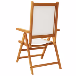 VidaXL 3214538 chaise d'extérieur Terrace Siège rembourré Bois d'acacia, Polyester Crème, Blanc - Vue supplémentaire 7