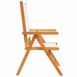 VidaXL 3214539 chaise d'extérieur Terrace Siège rembourré Bois d'acacia, Polyester Crème, Blanc - Vue supplémentaire 6