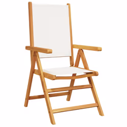 VidaXL 3214540 chaise d'extérieur Terrace Siège rembourré Bois d'acacia, Polyester Crème, Blanc - Vue supplémentaire 4