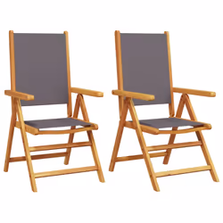 VidaXL 3214541, Terrace, Siège rembourré, Bois d'acacia, Polyester, Anthracite, 110 kg, 570 mm