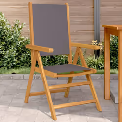 VidaXL 3214541 chaise d'extérieur Terrace Siège rembourré Bois d'acacia, Polyester Anthracite