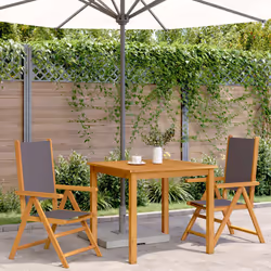 VidaXL 3214541 chaise d'extérieur Terrace Siège rembourré Bois d'acacia, Polyester Anthracite