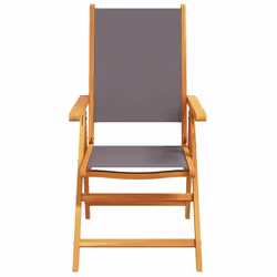 VidaXL 3214541 chaise d'extérieur Terrace Siège rembourré Bois d'acacia, Polyester Anthracite - Vue supplémentaire 5