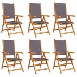 VidaXL 3214543, Terrace, Siège rembourré, Bois d'acacia, Polyester, Anthracite, 110 kg, 570 mm