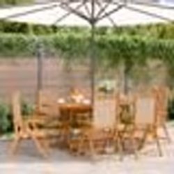 vidaXL Chaises inclinables de jardin lot de 6 taupe tissu bois massif