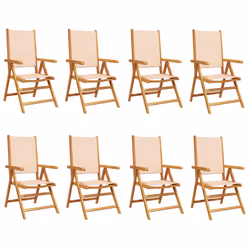 VidaXL 3214549, Terrace, Siège rembourré, Bois d'acacia, Polyester, Beige, 110 kg, 570 mm