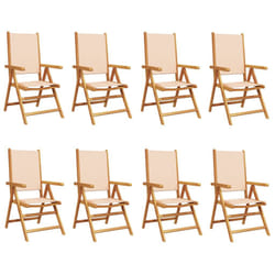 VidaXL 3214549 chaise d'extérieur Terrace Siège rembourré Bois d'acacia, Polyester Beige