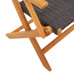 VidaXL 3214557 chaise d'extérieur Terrace Siège rembourré Bois d'acacia, Polyuréthane Noir - Vue supplémentaire 8