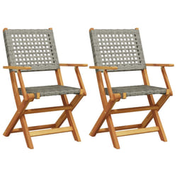 VidaXL 3214559 chaise d'extérieur Terrace Siège rembourré Bois d'acacia, Polyuréthane Gris