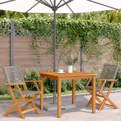 VidaXL 3214559 chaise d'extérieur Terrace Siège rembourré Bois d'acacia, Polyuréthane Gris