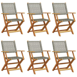 VidaXL 3214560 chaise d'extérieur Terrace Siège rembourré Bois d'acacia, Polyuréthane Gris