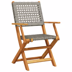 VidaXL 3214560 chaise d'extérieur Terrace Siège rembourré Bois d'acacia, Polyuréthane Gris