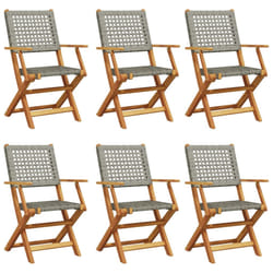 VidaXL 3214561 chaise d'extérieur Terrace Siège rembourré Bois d'acacia, Polyuréthane Gris