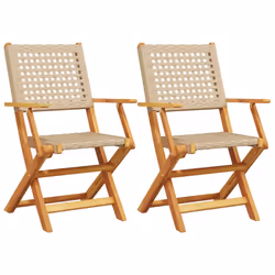 VidaXL 3214562, Terrace, Siège rembourré, Bois d'acacia, Polyuréthane, Beige, 110 kg, 540 mm
