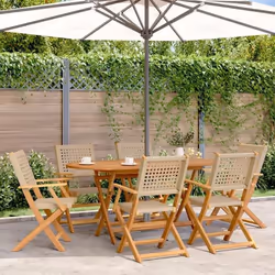 VidaXL 3214563, Terrace, Siège rembourré, Bois d'acacia, Polyuréthane, Beige, 110 kg, 540 mm