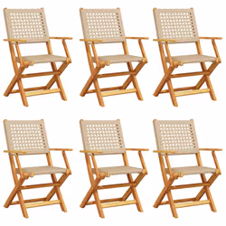 VidaXL 3214564, Terrace, Siège rembourré, Bois d'acacia, Polyuréthane, Beige, 110 kg, 540 mm