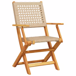 VidaXL 3214564 chaise d'extérieur Terrace Siège rembourré Bois d'acacia, Polyuréthane Beige