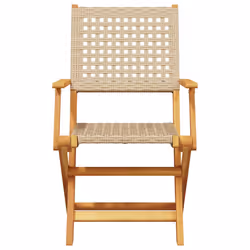 VidaXL 3214564 chaise d'extérieur Terrace Siège rembourré Bois d'acacia, Polyuréthane Beige - Vue supplémentaire 4