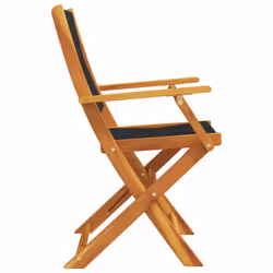 VidaXL 3214565 chaise d'extérieur Terrace Siège rembourré Bois d'acacia, Polypropylène (PP) Noir - Vue supplémentaire 6