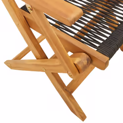 VidaXL 3214567 chaise d'extérieur Terrace Siège rembourré Bois d'acacia, Polypropylène (PP) Noir - Vue supplémentaire 8
