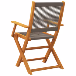 VidaXL 3214568 chaise d'extérieur Terrace Siège rembourré Bois d'acacia, Polypropylène (PP) Gris - Vue supplémentaire 7