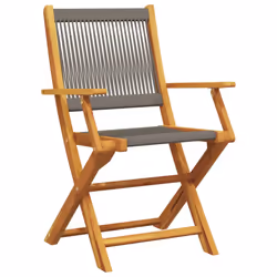 VidaXL 3214570 chaise d'extérieur Terrace Siège rembourré Bois d'acacia, Polypropylène (PP) Gris - Vue supplémentaire 4