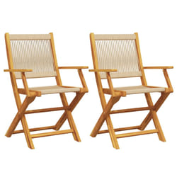 VidaXL 3214571 chaise d'extérieur Terrace Siège rembourré Bois d'acacia, Polypropylène (PP) Beige