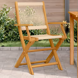 VidaXL 3214571 chaise d'extérieur Terrace Siège rembourré Bois d'acacia, Polypropylène (PP) Beige